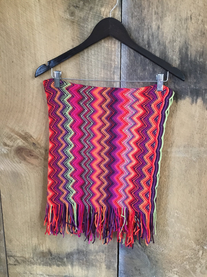 Chevron Stripe Fringe Scarf