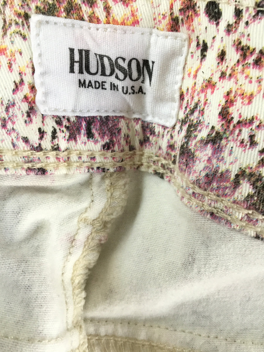 Hudson Skinny Jeans Paint Splatter