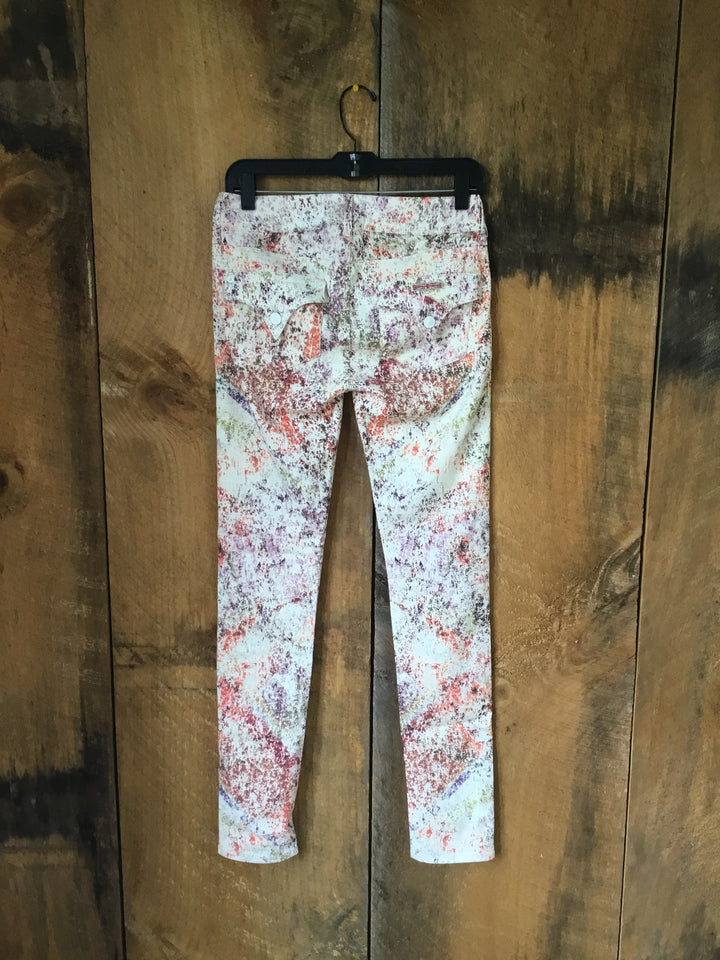 Hudson Skinny Jeans Paint Splatter