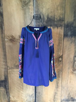 Solitaire Bohemian Embroidered Blouse