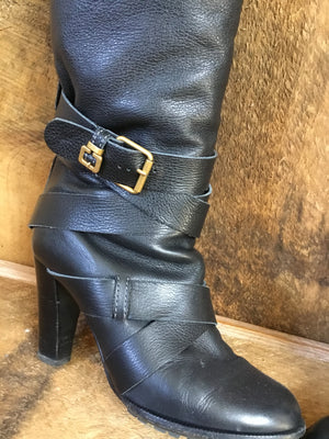 Chloe Black Leather Boots