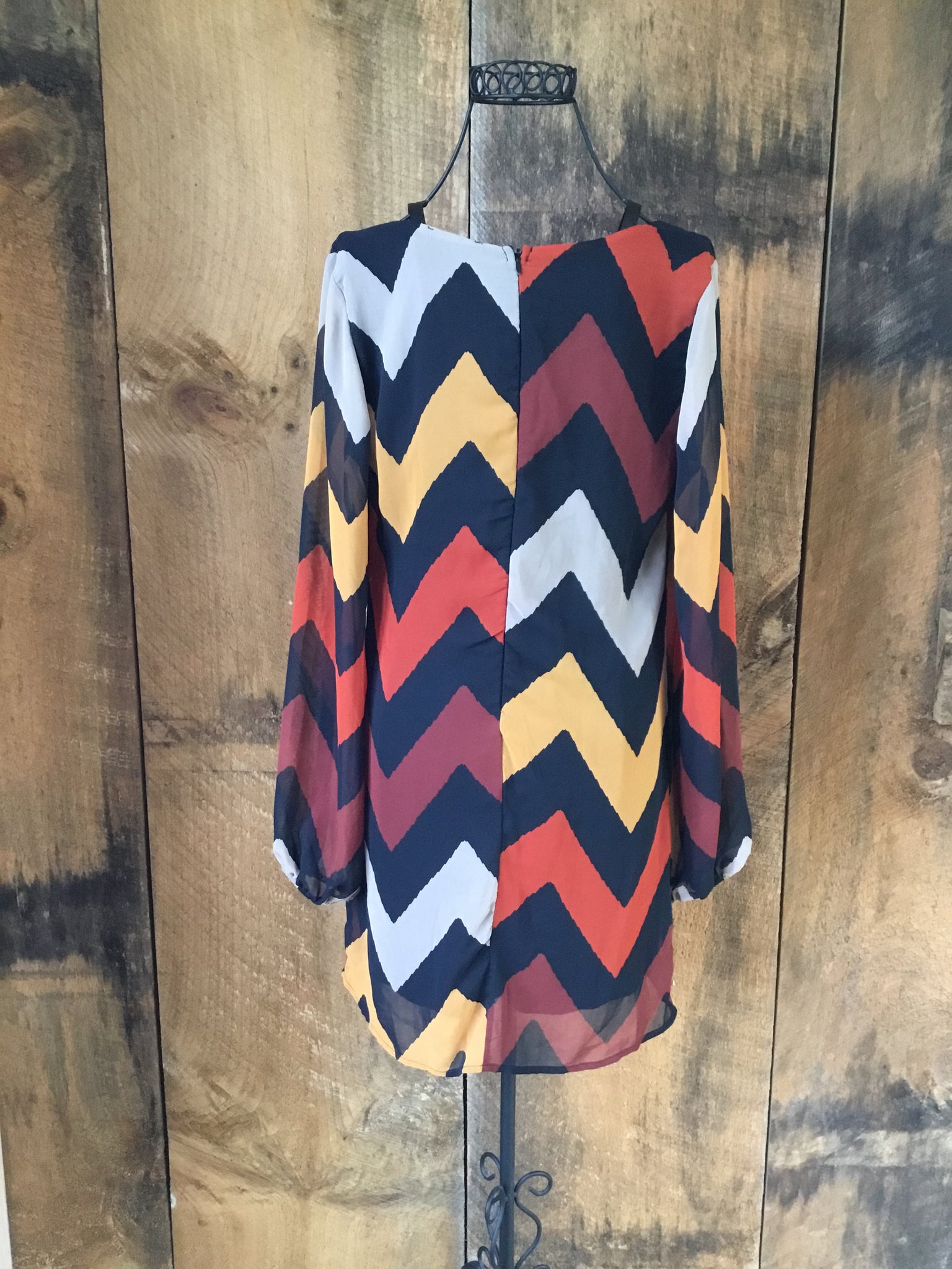 Coveted Clothing Chevron Dress BOHO thrift shop Coveted Clothing Chevron Dress BOHO thrift shop