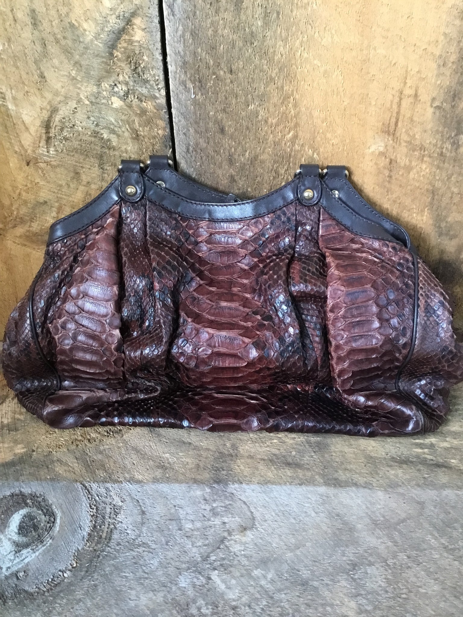 100% Authentic Gucci Python Handbag – BOHO thrift shop