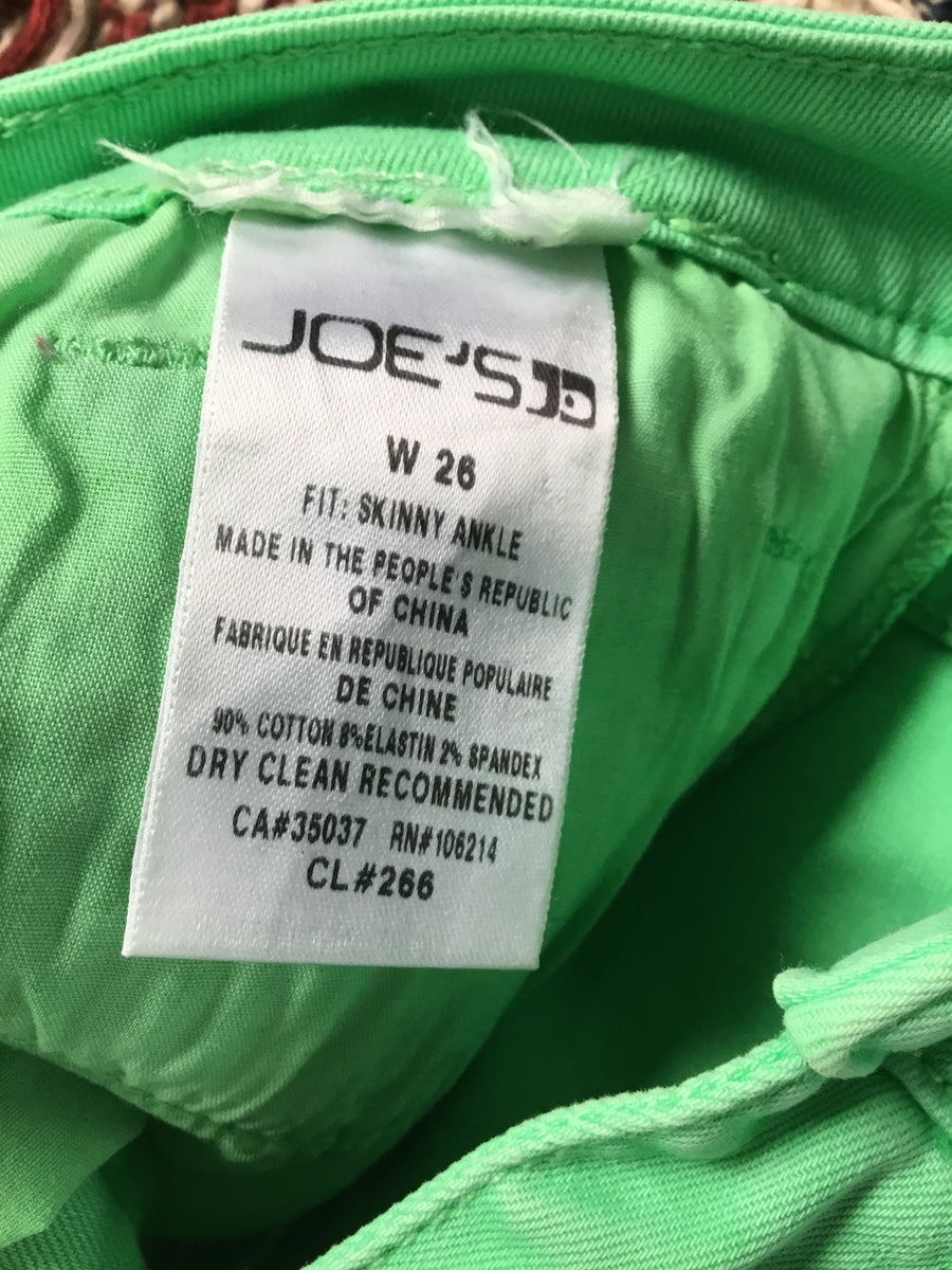 Joe’s Jeans Lime Green Skinny