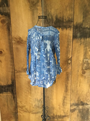 Blue Paisley Top