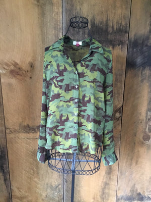 Lei Camouflage Button Down
